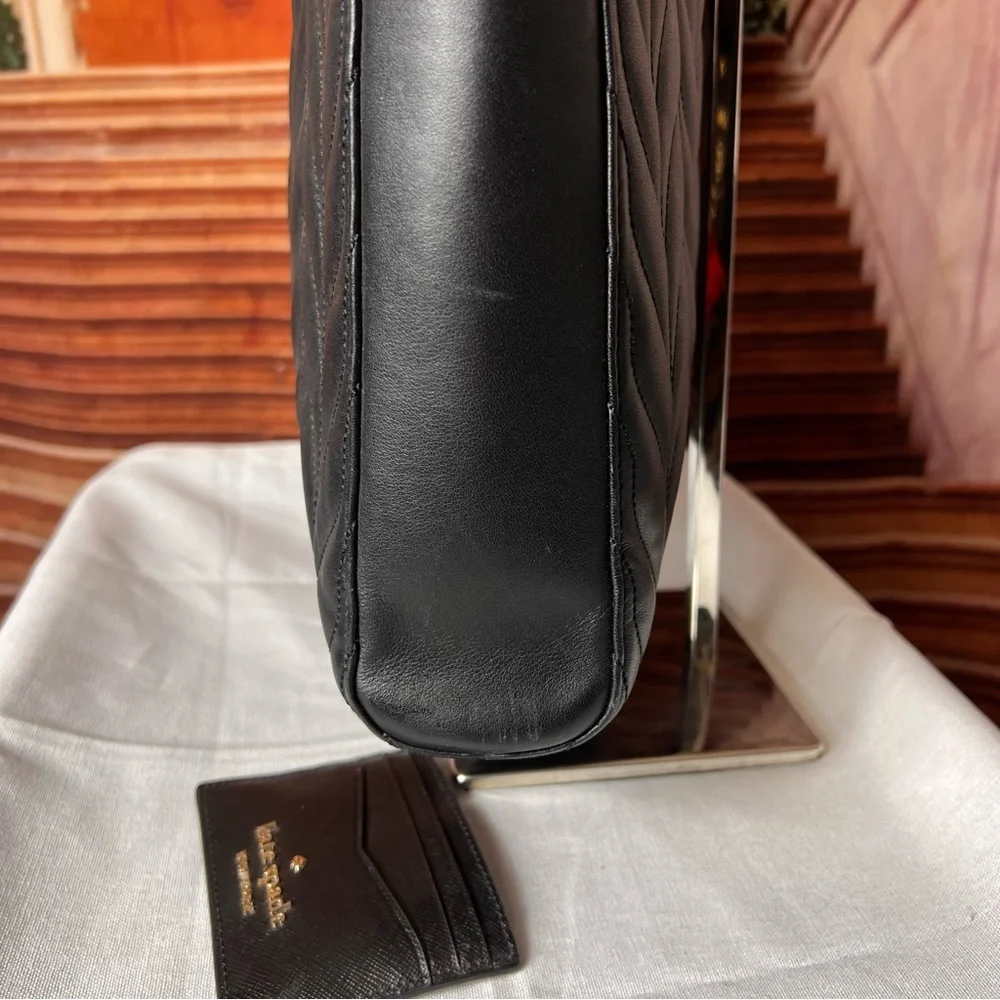 KATE SPADE Briar Lane Quilted Slim North South Tote Women's Leather Handbag - Picture 7 of 16